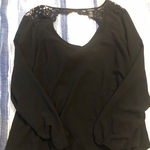 Torrid Black Lace Top
